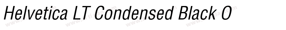 Helvetica LT Condensed Black Oblique字体转换